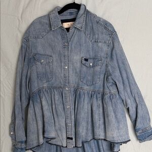 We The Free Light Blue Denim Jacket